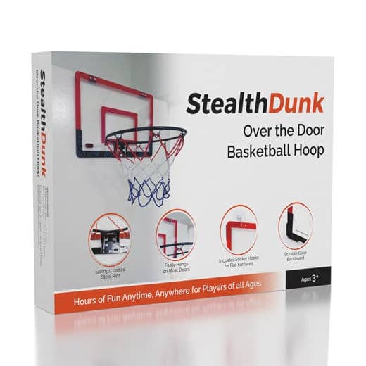 StealthDunk Silent Basketball Indoor Hoop with Clear Backboard for wholesale by Showcase