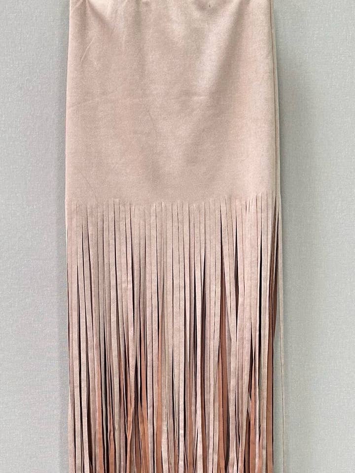 SWEET MAGIC MODA Y COMPLEMENTOS - Wholesale Skirt - Women's - SUEDE SKIRT WITH FRINGES5