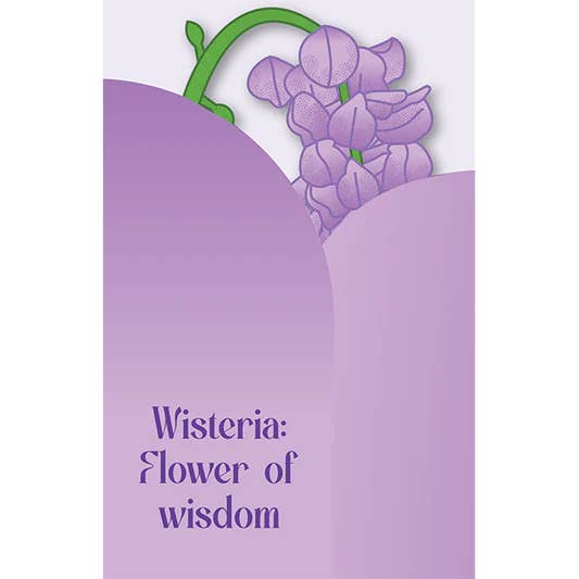 Cartões Recortados - Glicínia - Flor da Sabedoria por atacado de The Gift Label