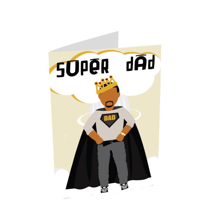 Super Dad - African American Father's Day Card - Black Dads! for wholesale by Carded by Kaia
