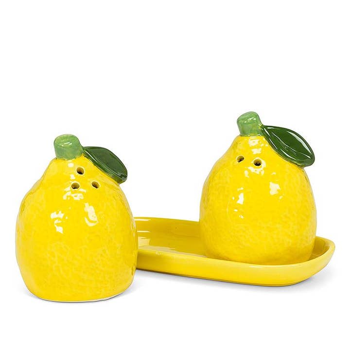Abbott - Wholesale Salt & Pepper Shaker Set - Lemon S&P on Tray-5.5"L-17522