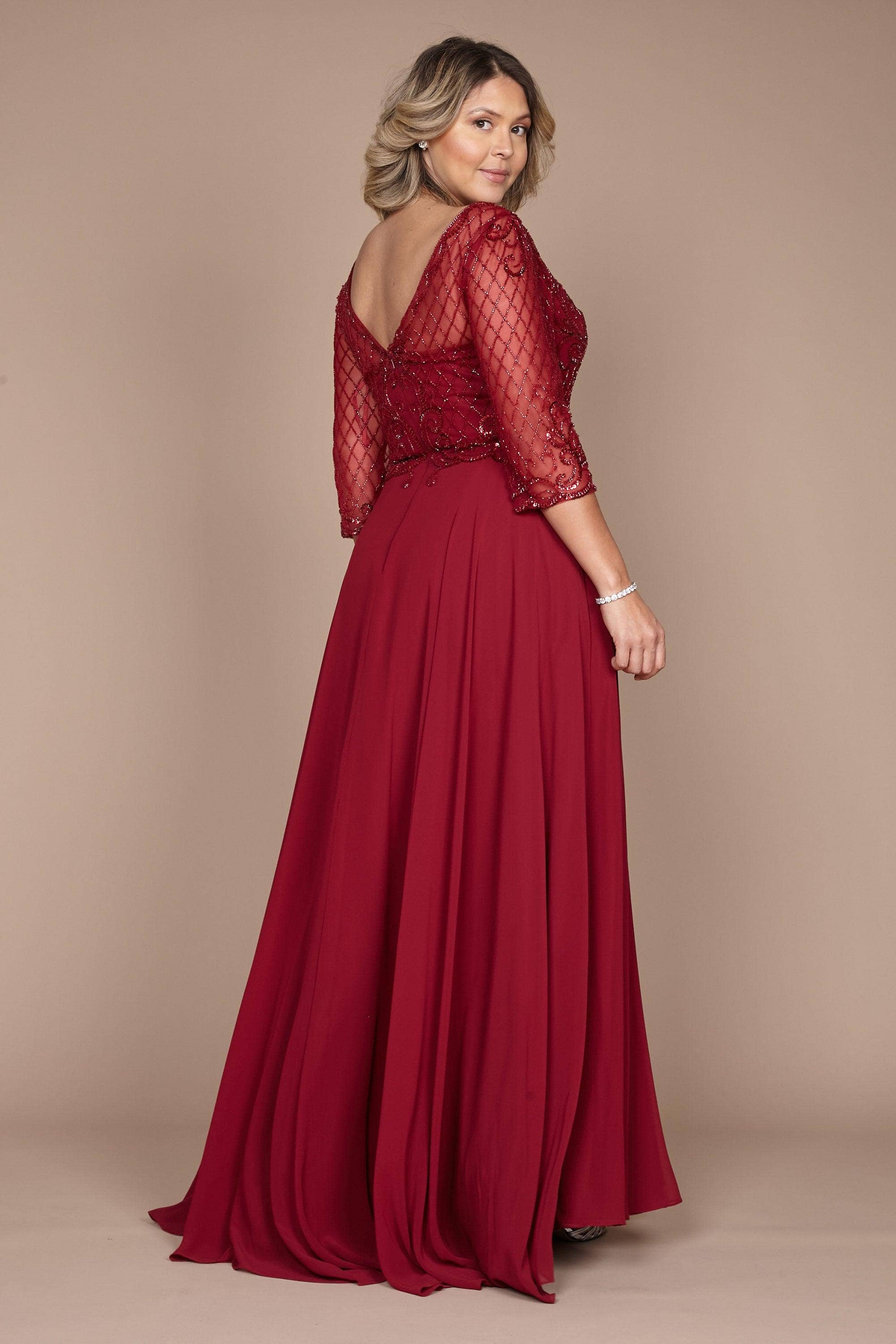 Kos Couture – wholesale Klänning - Dam – Långärmad formell klänning för brudens mor7