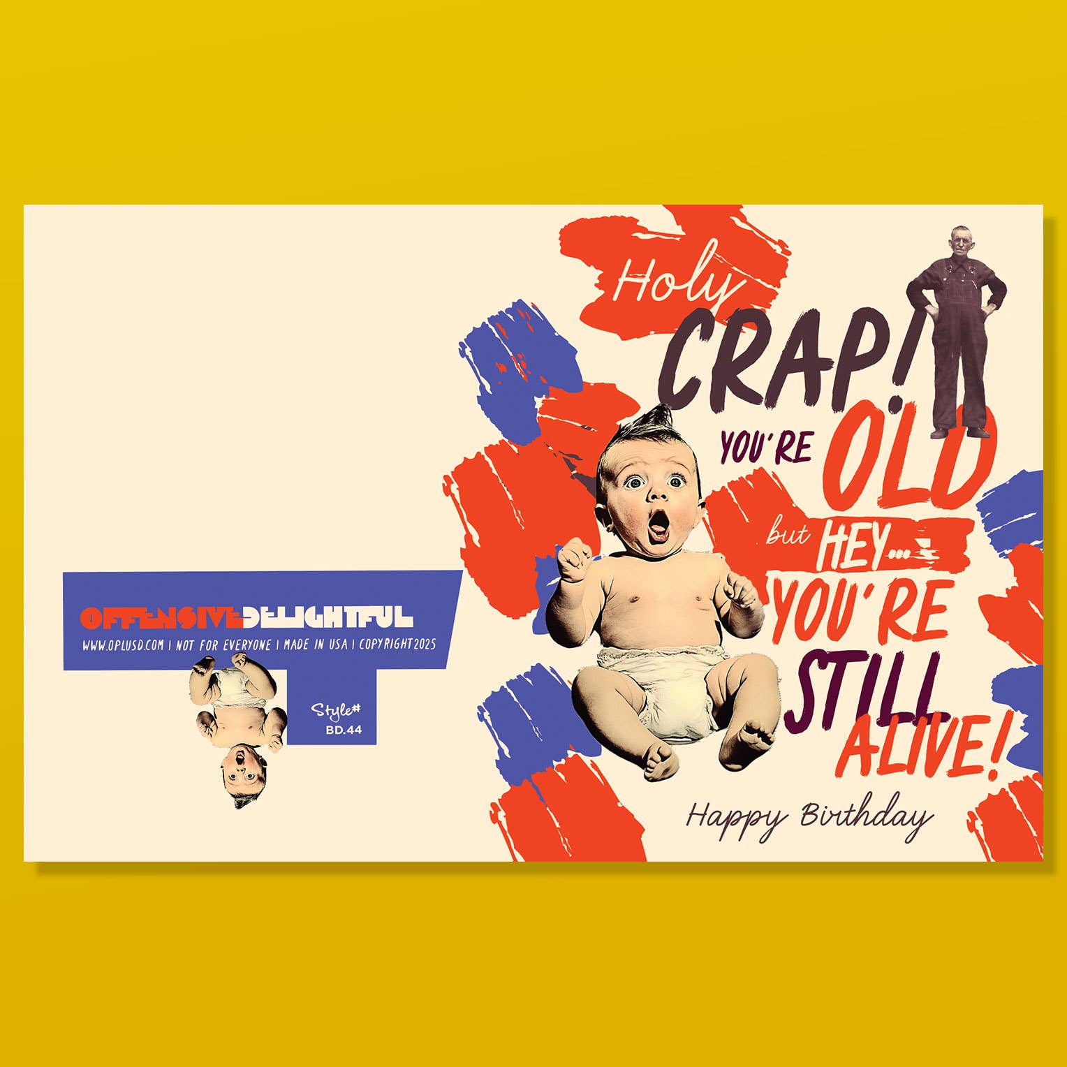 offensivedelightful – Engroshandel Fødselsdagskort – HOLY SHIT, DU ER GAMMEL! fødselsdagskort1