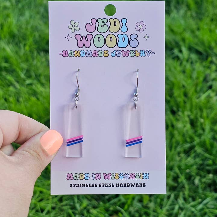 Jedi Woods LLC – Brincos de argola por atacado – Brincos Subtle Bissexual Pride Flag5
