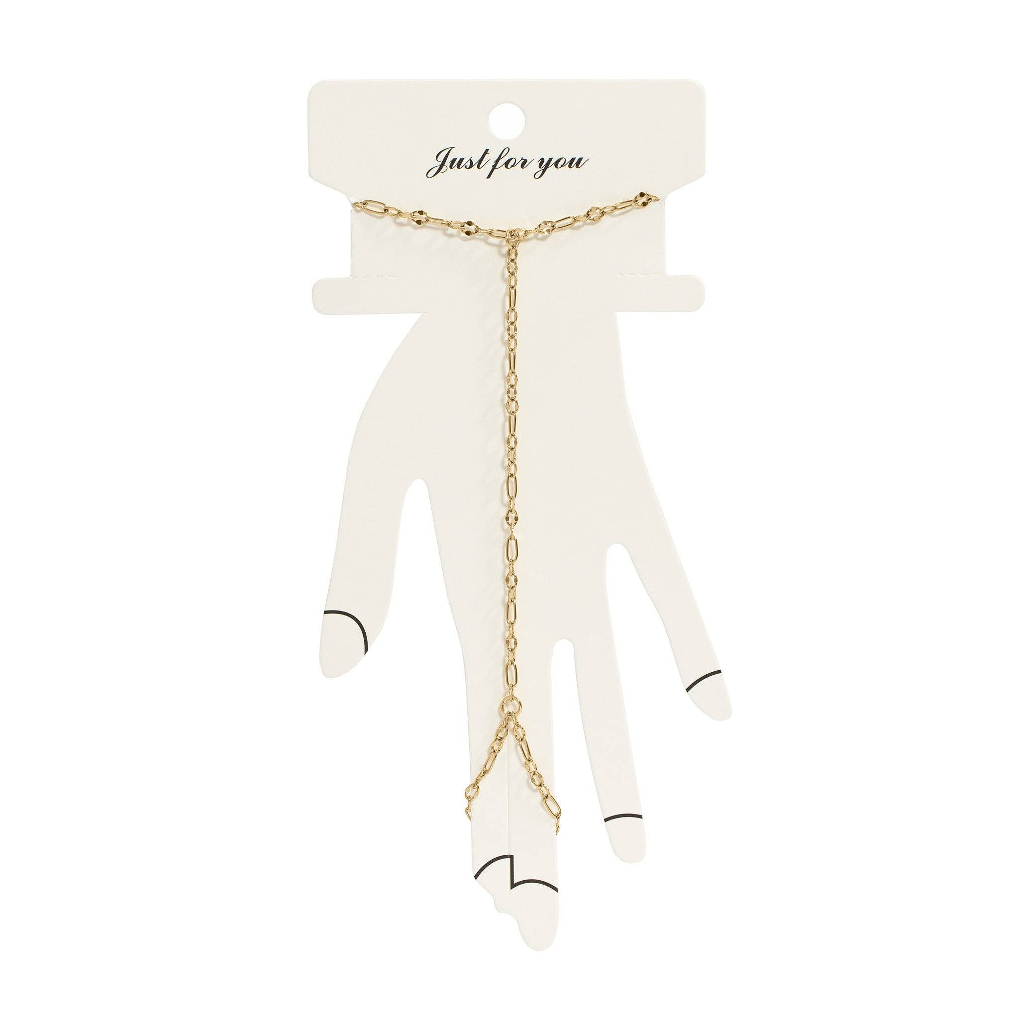 WJW - Wholesale Link & Chain Bracelet - 18K Gold PVD Stainless Steel Smooth Lip Hand Chain3