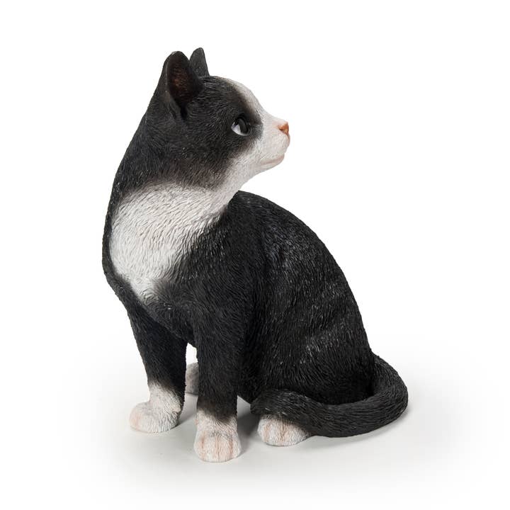 Hi-Line Gift Ltd. - Wholesale Outdoor Ornament/Decor - Black Cat Looking Back Garden Statue
