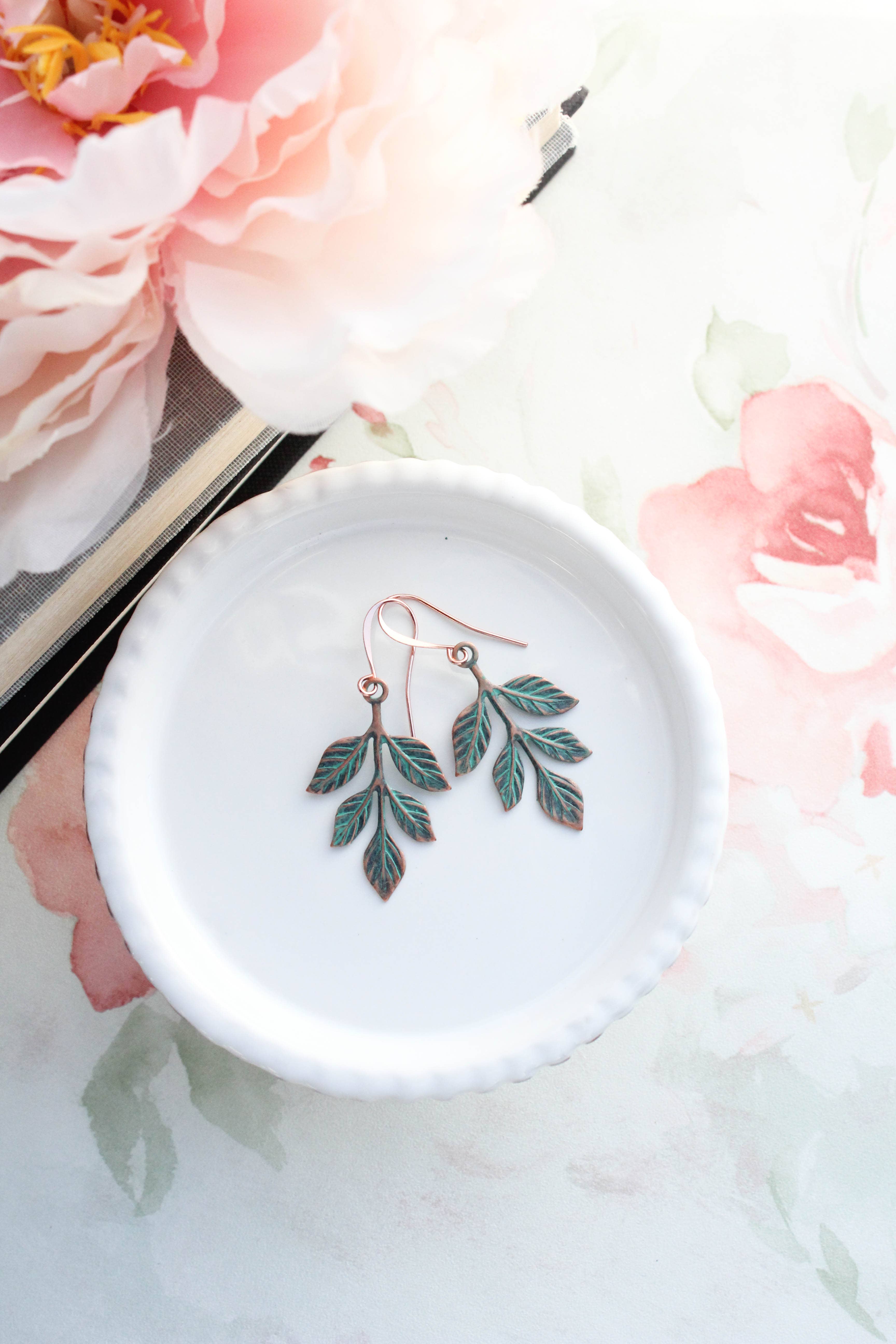 A Pocket of Posies - Wholesale Dangle Earrings - Copper Patina Branch Earrings (2 styles)5