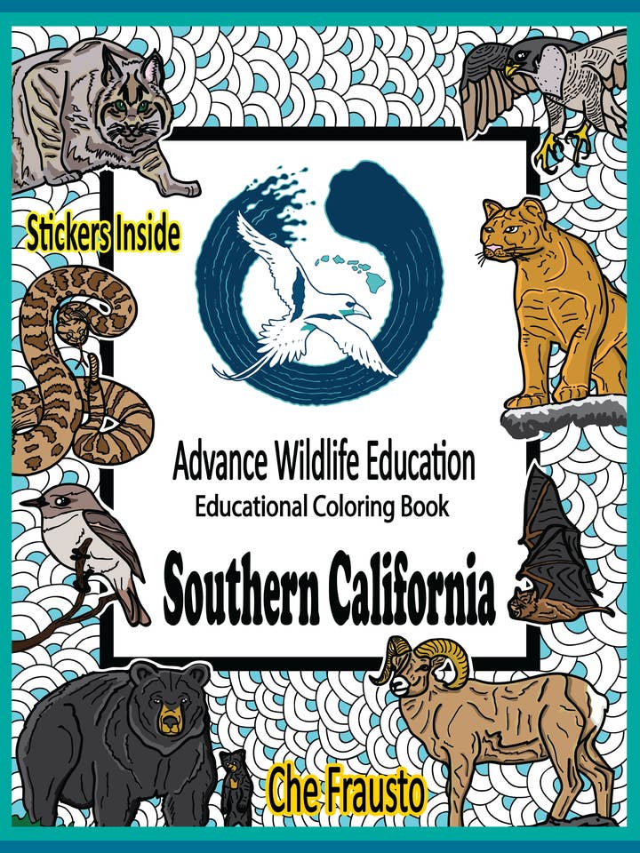 Southern California Wildlife Educational Coloring Book for wholesale by Advance Wildlife Education LLC