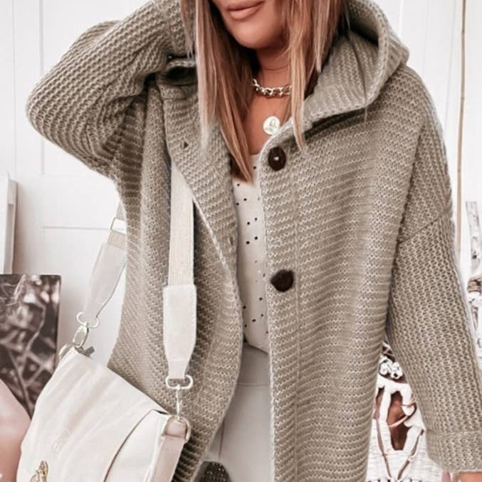 plain button down Hooded knit long cardigan coat and other Purchase Wholesale button down cardigan. Free Returns & Net 60 Terms on Faire trending on Faire.