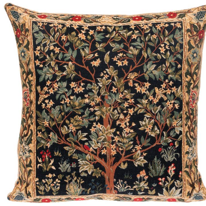 Decorative Pillow Cover Tree of Life by William Morris for wholesale by yapatkwa - art of the loom