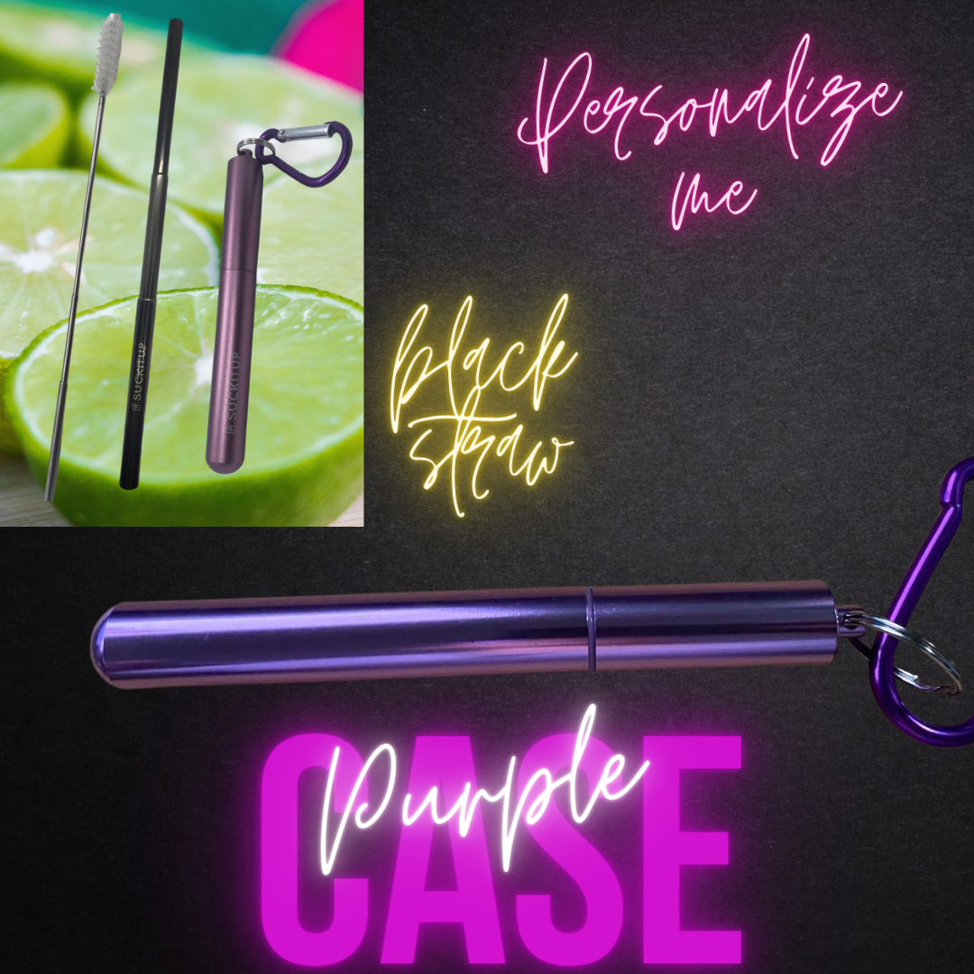 Suck It Up Straws - Vente Paille - Pailles métalliques télescopiques avec étui pour porte-clés et brosse de nettoyage15