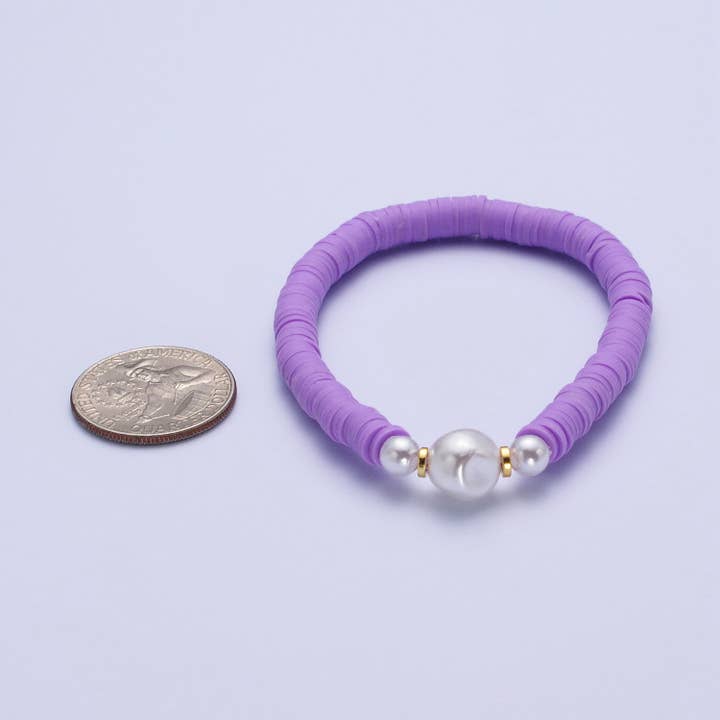 Aim Eternal - Wholesale Beaded Bracelet - Colorful Surfer Bracelet Heishi Pearl Handmade Beads brct1286