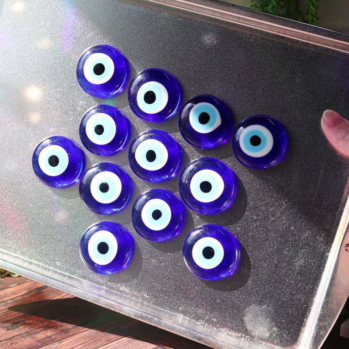 Lucky Luna - Vendita all'ingrosso Pietra/cristallo spirituale - Magnete in Vetro con Occhio di Allah – Potente Protezione e Fortuna1