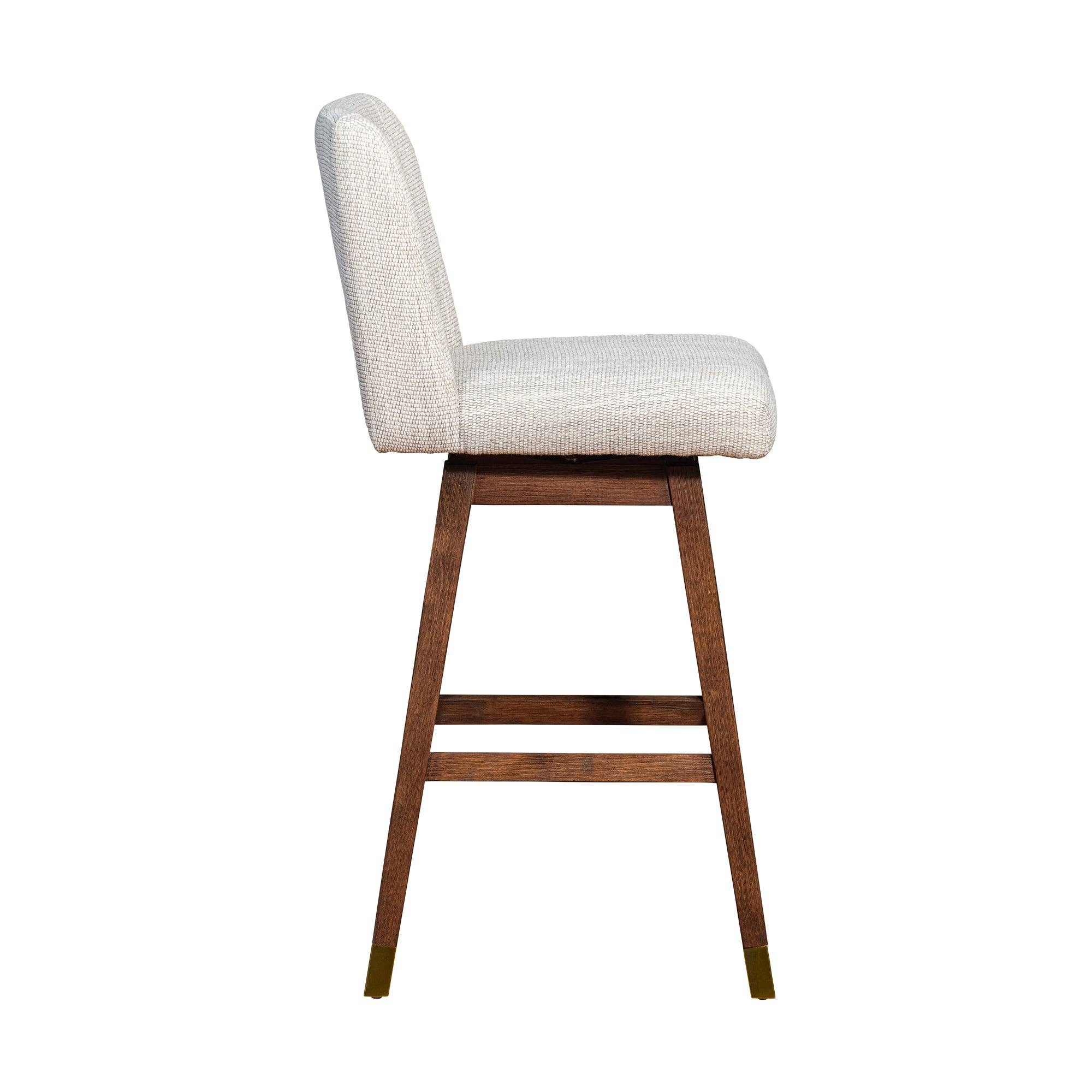 Armen Living - Wholesale Stool - Isabella Modern Upholstered Wood Swivel Barstool20