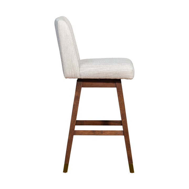 Armen Living - Wholesale Stool - Isabella Modern Upholstered Wood Swivel Barstool20