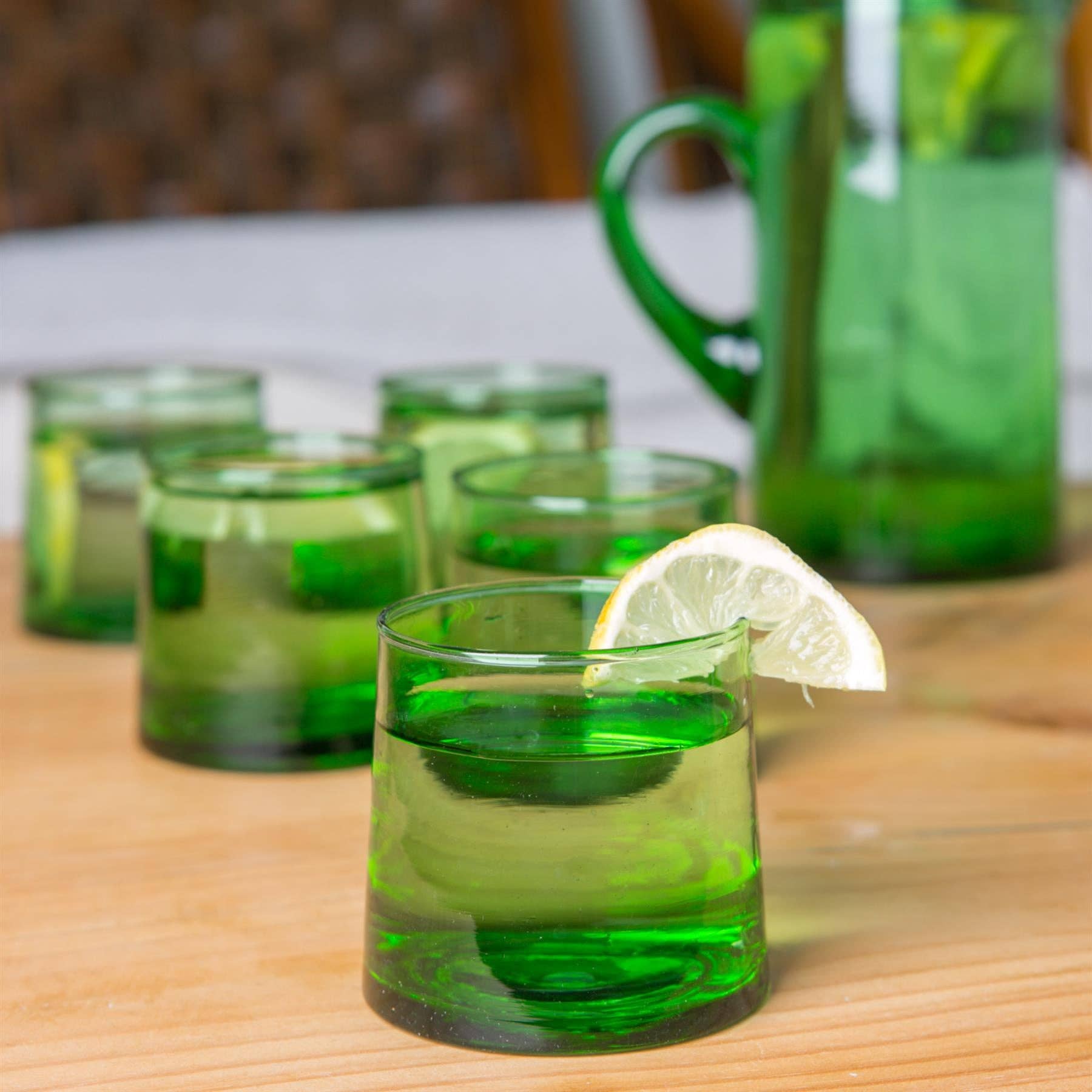 Rinkit Ltd - Wholesale Drinking Glass/Cup - Nicola Spring Merzouga Recycled Tumbler Glass 200ml Green1