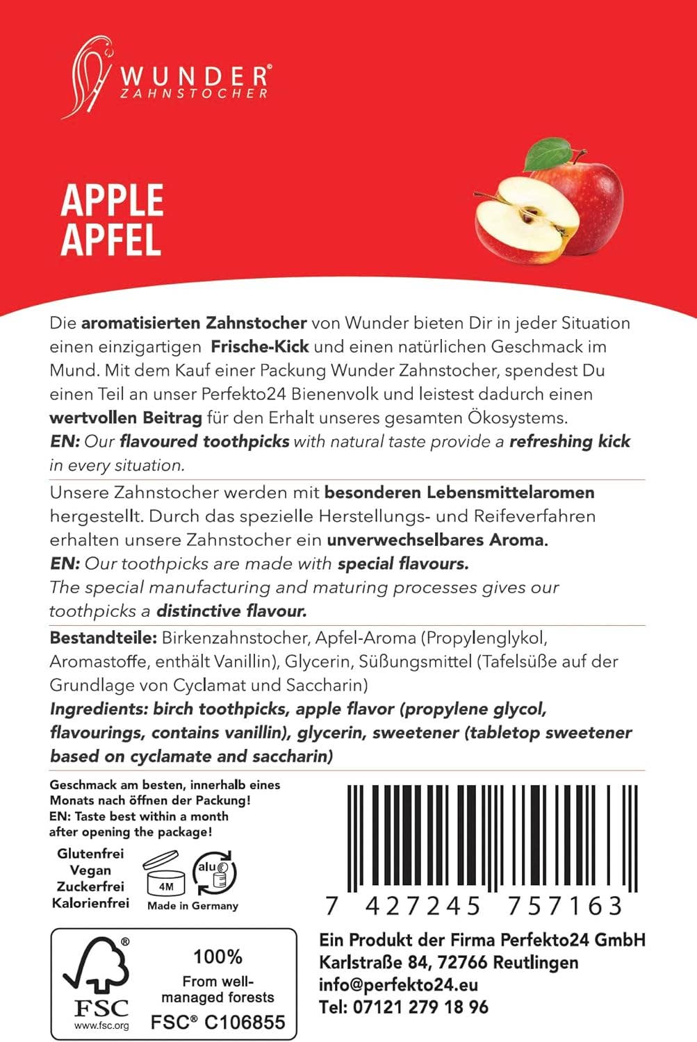 Wunder Zahnstocher - Wholesale Toothpick - TRY SINGLE PACK (80x) TOOTHPICKS WITH FLAVOR7