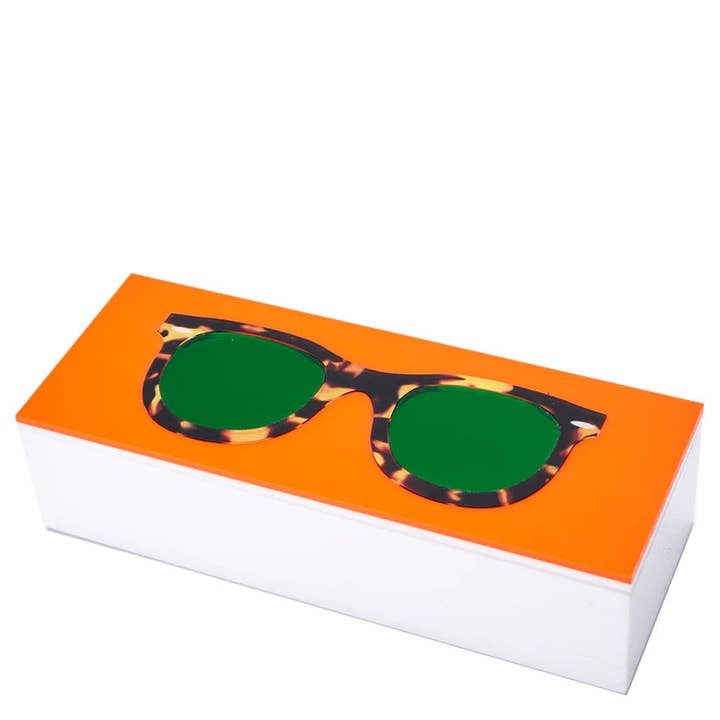 BOÎTE À BIJOUX - LUNETTES DE SOLEIL ORANGES pour la vente par Tara Wilson Designs