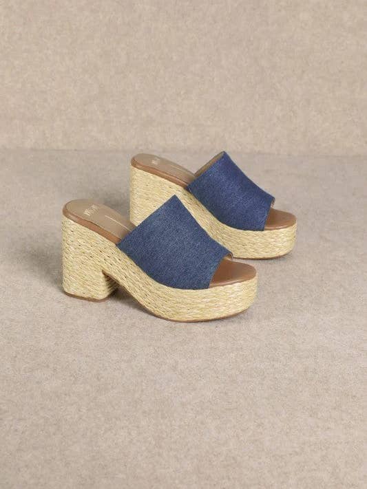 Mars Sky Shoes Wholesale - Wholesale Platform Heels - Women's - Miim ASHLYN Women Raffia Braided Chunky Platform Sandals-12 Pairs Pack-43.95/Pair24