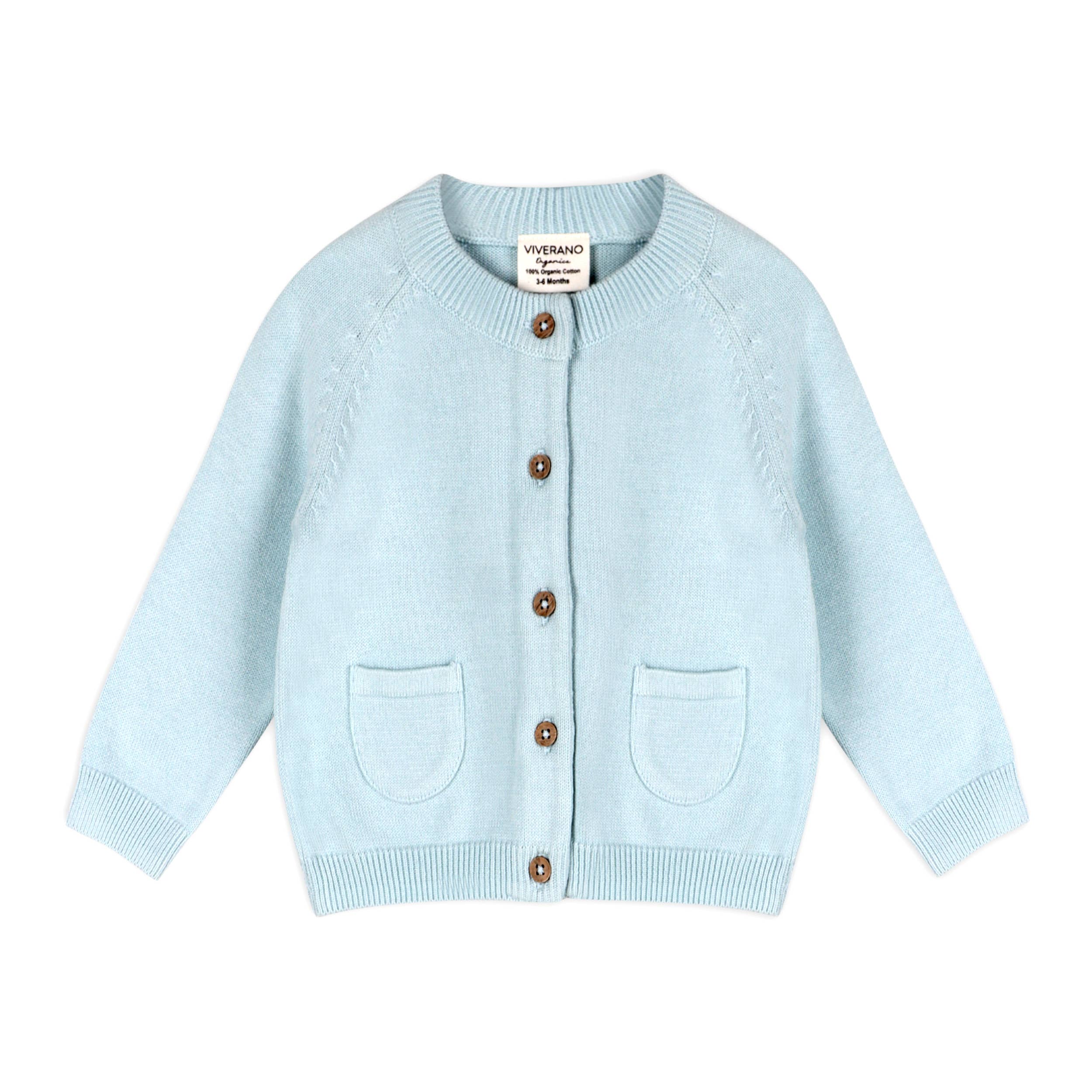 Viverano Organics - Wholesale Cardigan - Baby - Milan Pastel Baby Button Cardigan Sweater (Organic Cotton)19