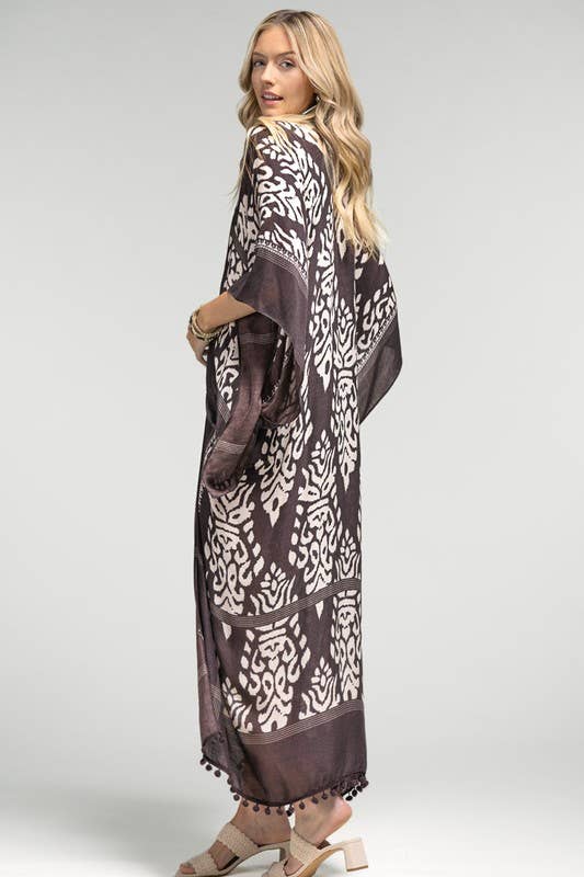 Shop Neighbors - Wholesale Kimono - Women's - Damask Print Kimono with Sleeves7