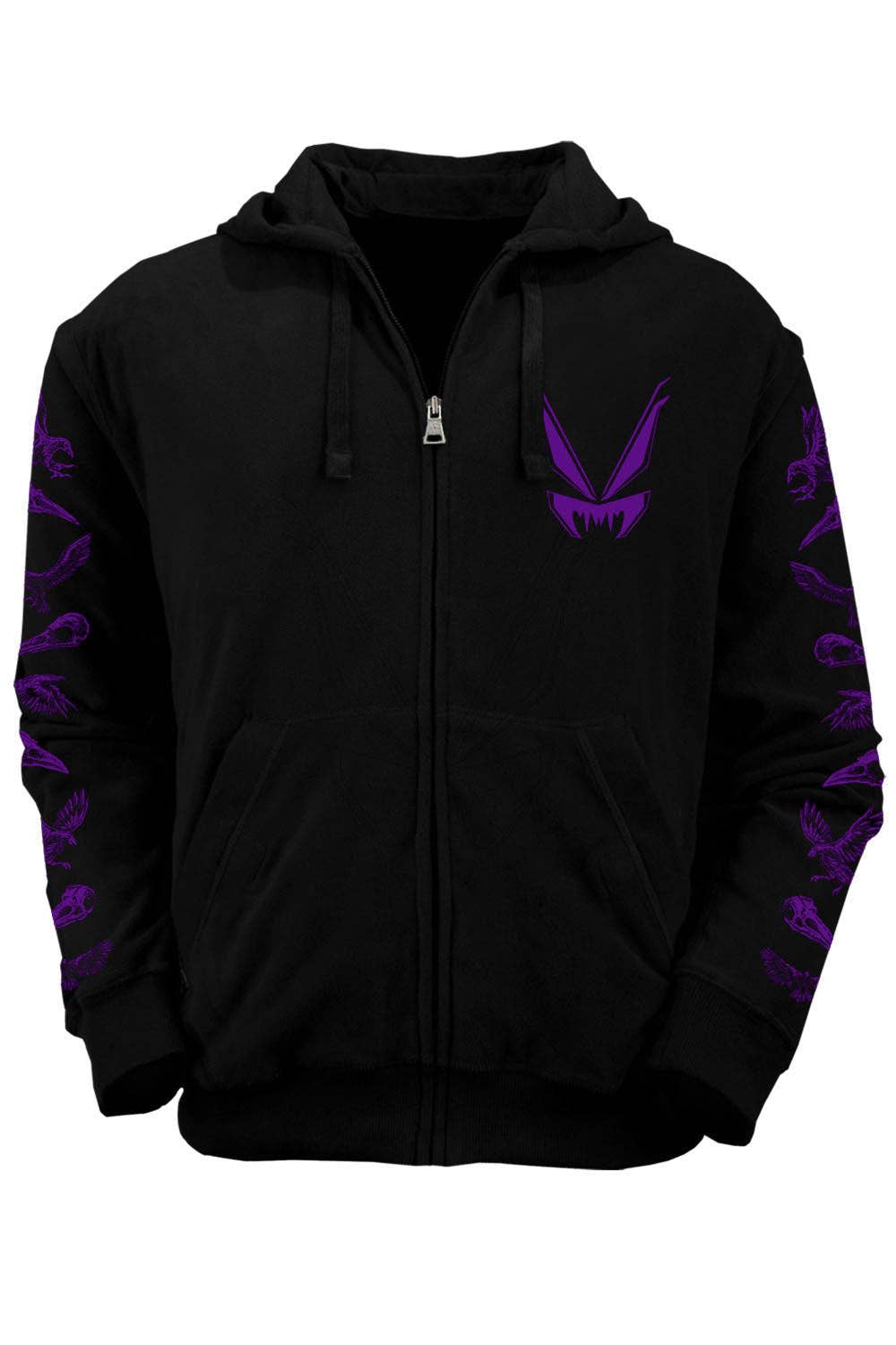 vampirefreaks - Venta al por mayor Sudadera con capucha - Unisex - Sudadera con capucha Death Raven con mangas de cuervo [MORADO]2