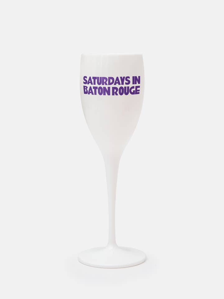 Saturdays In Baton Rogue Champagne Flute for wholesale by Tart By Taylor