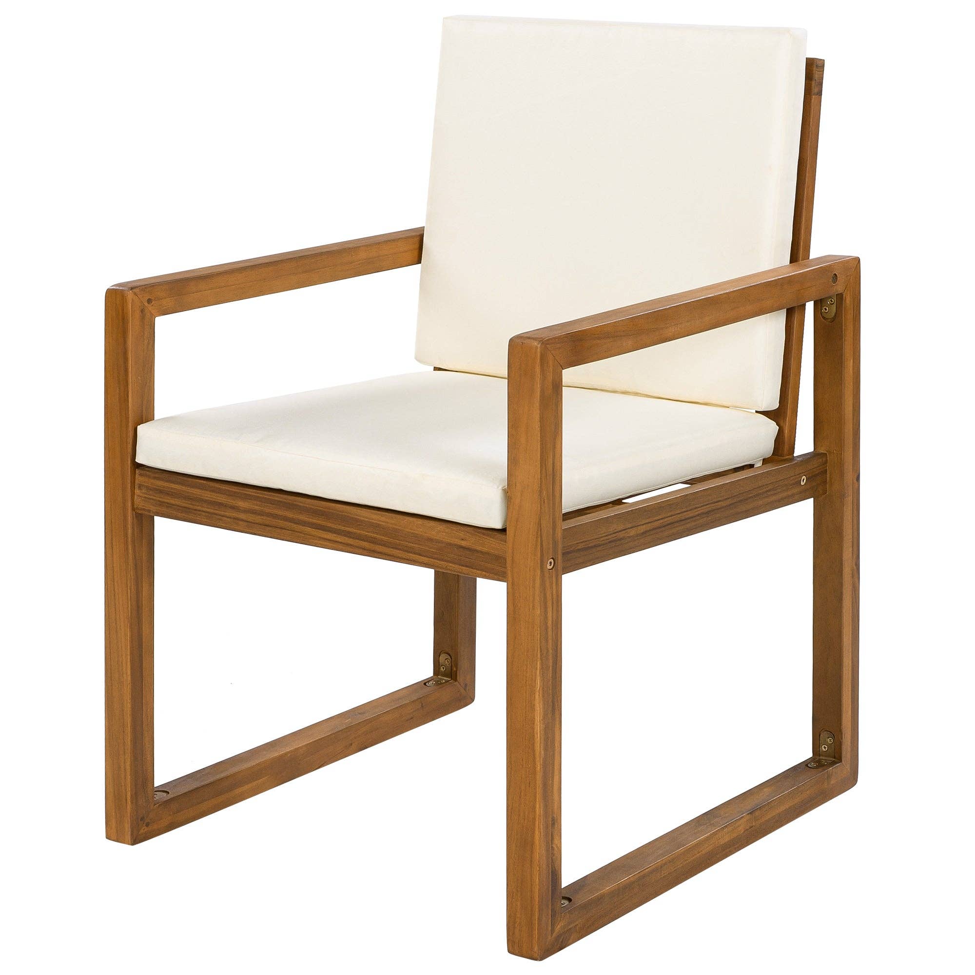 HOMYCASA DESIGN INC - Wholesale Patio Set - 5-Piece Outdoor Patio Dining Set Acacia Wood with Four Armchairs and Table, Beige19