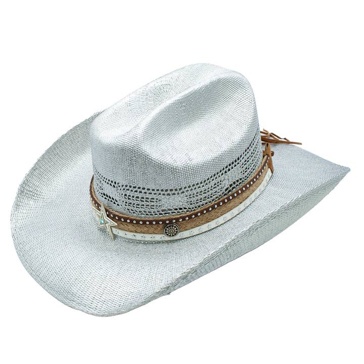 Plata Woven Toyo Straw Western Drifter Cowboy Hat for wholesale by Peter Grimm