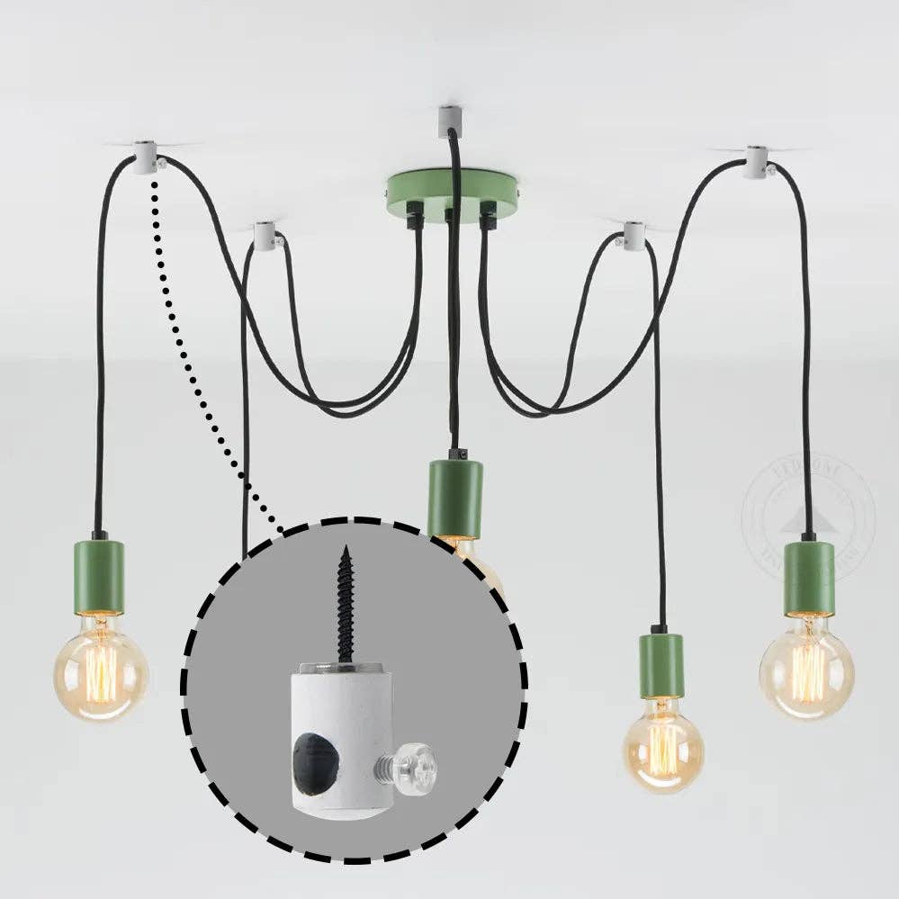 Ledsone - Wholesale Chandelier/Hanging Light - White Pendant Light Cable Hook Lighting Fixture Cord Mounting Clips Organizer~44253