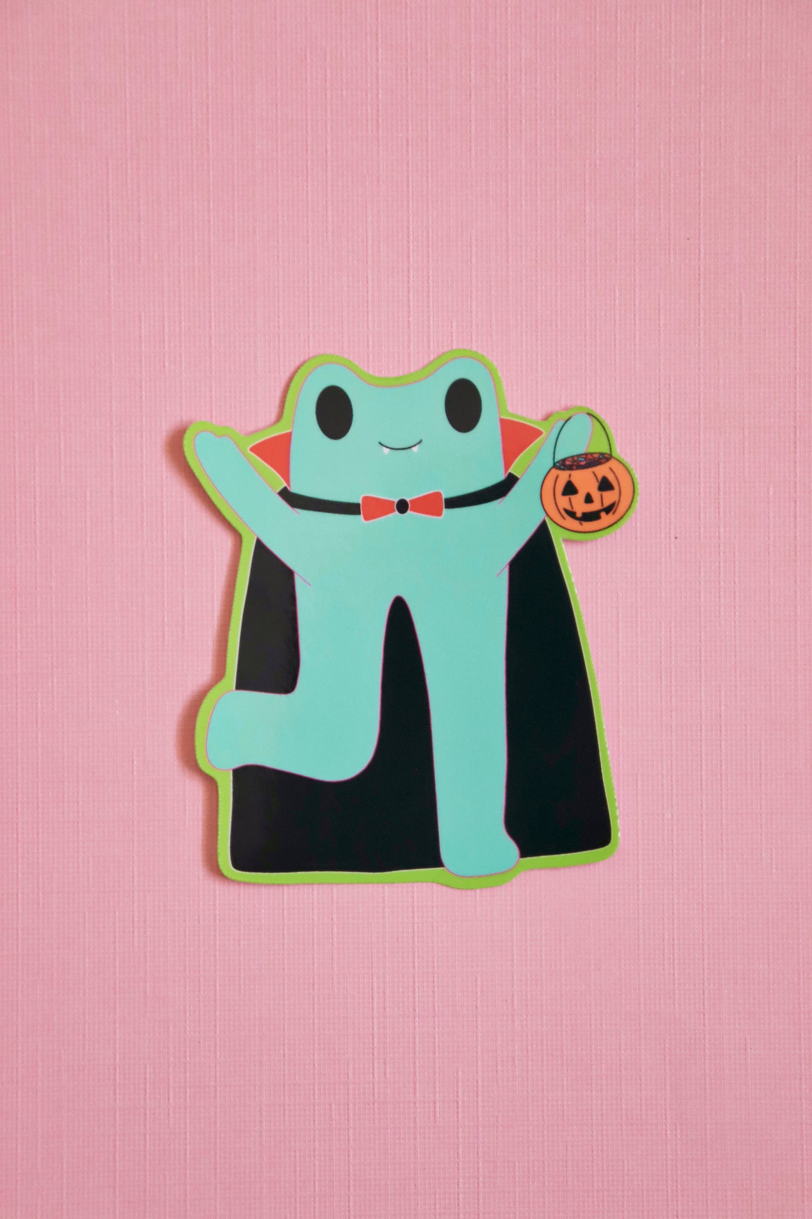 Day Dreamer Studios - Wholesale Sticker - Vicki the Vampire Froggie | Glossy Waterproof Vinyl Sticker1