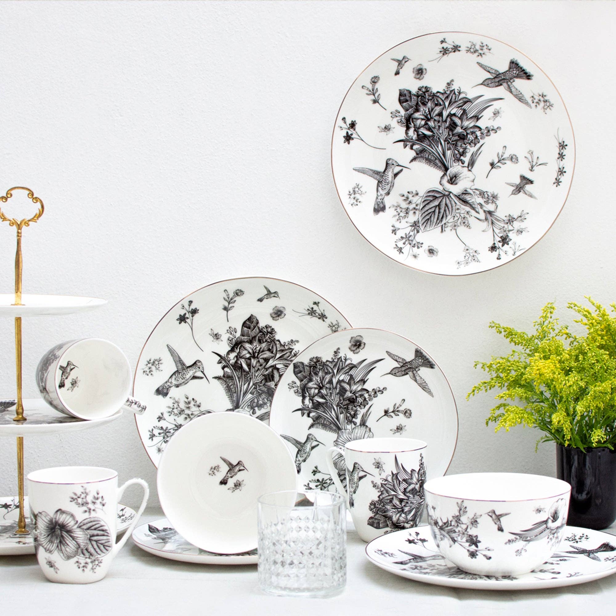 koken - Wholesale Tableware set - 16 Pc Bone China Set Dinnerware - Plates, mugs, Bowls2