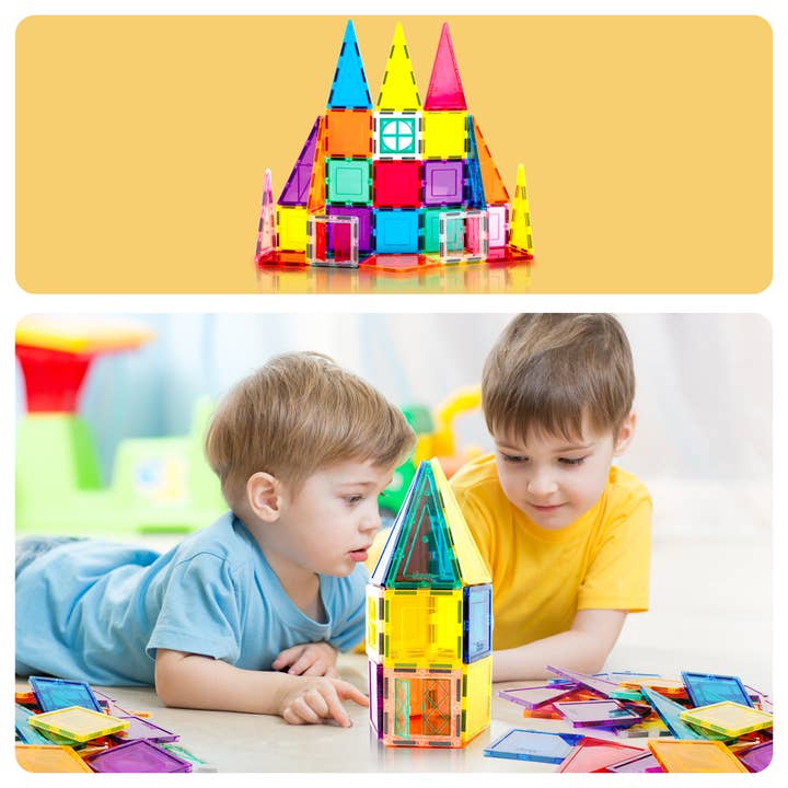 PicassoTiles - Vente Jeu construction – enfant - Ensemble de fusées 36 pièces PicassoTiles Ensemble de blocs de construction magnétiques3