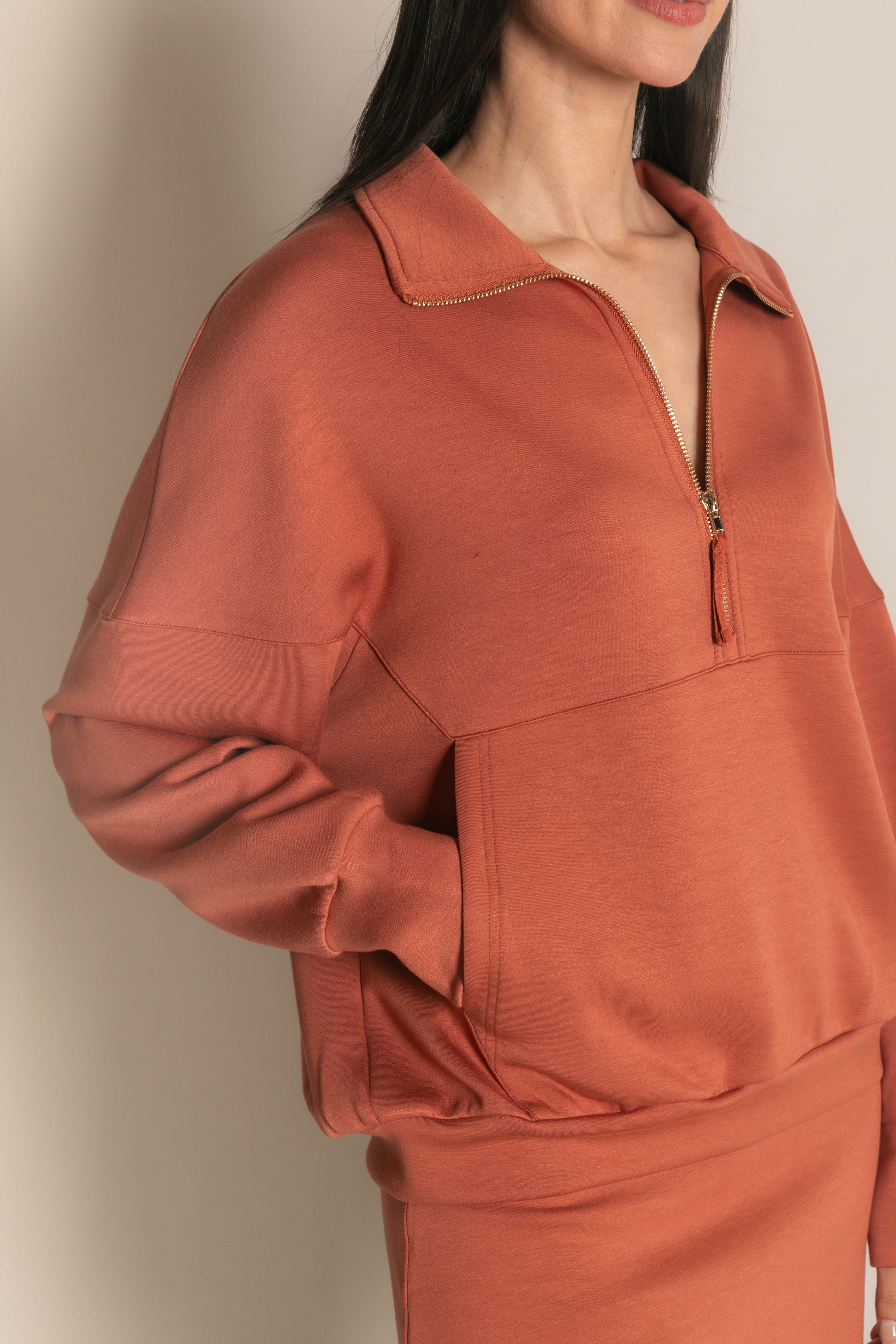 P. CILL - Vente Sweat-shirt – femme - Pull zippé P. CILL Butter en modal41