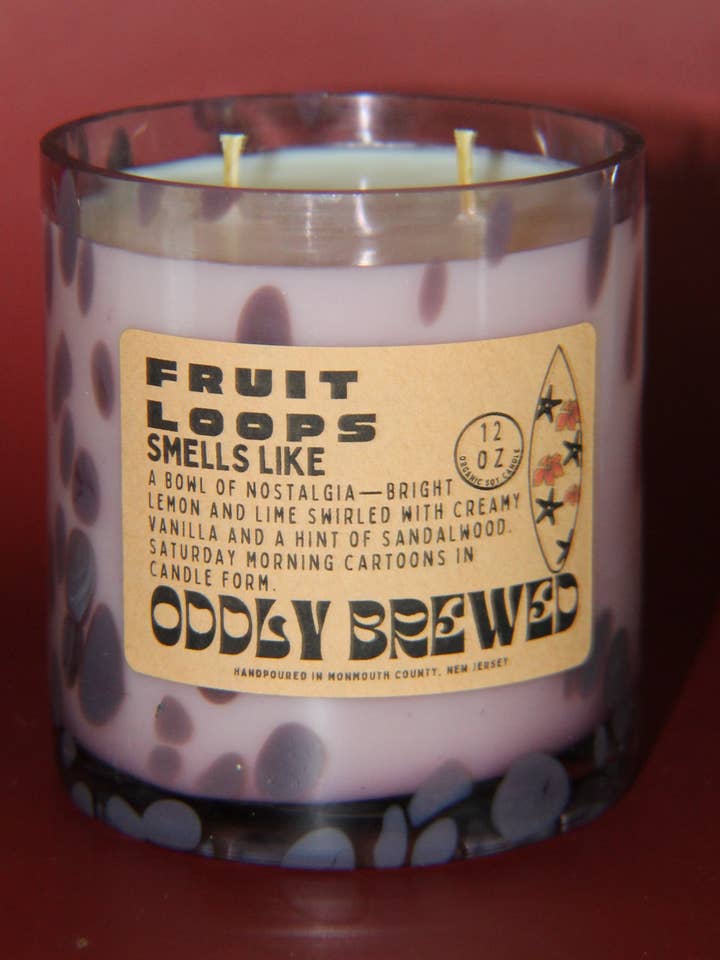 Limited-Editon Fruit Loops Soy Candle for wholesale by Oddly Brewed
