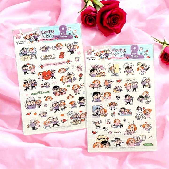 Pegatinas Washi de Pareja Kawaii, Regalo de San Valentín, Pegatinas para Diario para venta al por mayor de RiN! Studio US
