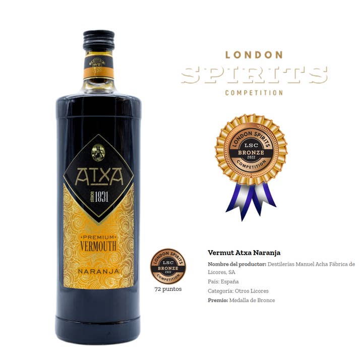 Destilerías Acha - Wholesale Vermouth/Aperitif - Vermouth Premium Atxa Orange 1L/vermouth/vermouth1