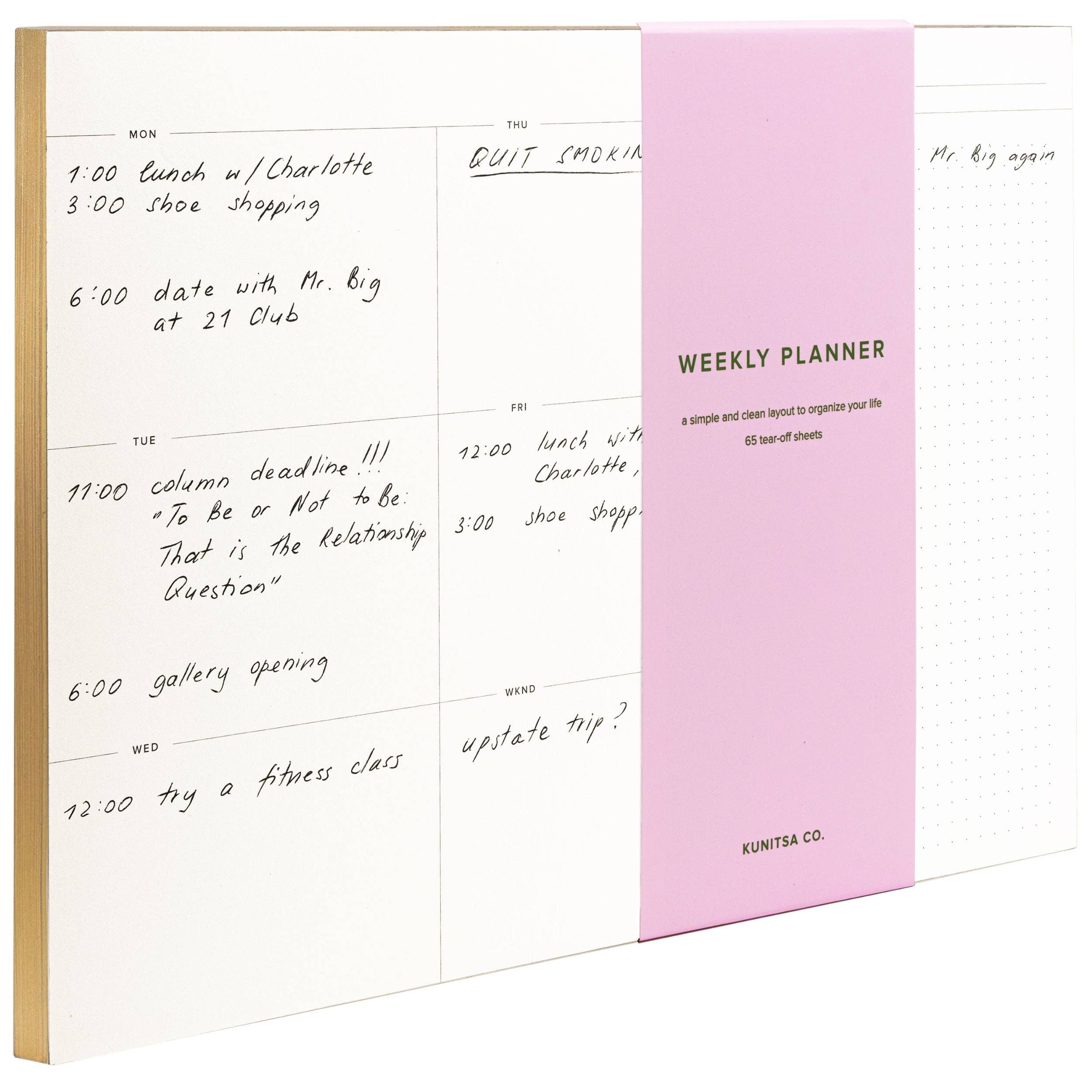 Kunitsa Co - Wholesale Notepad - Weekly Planner Pad0