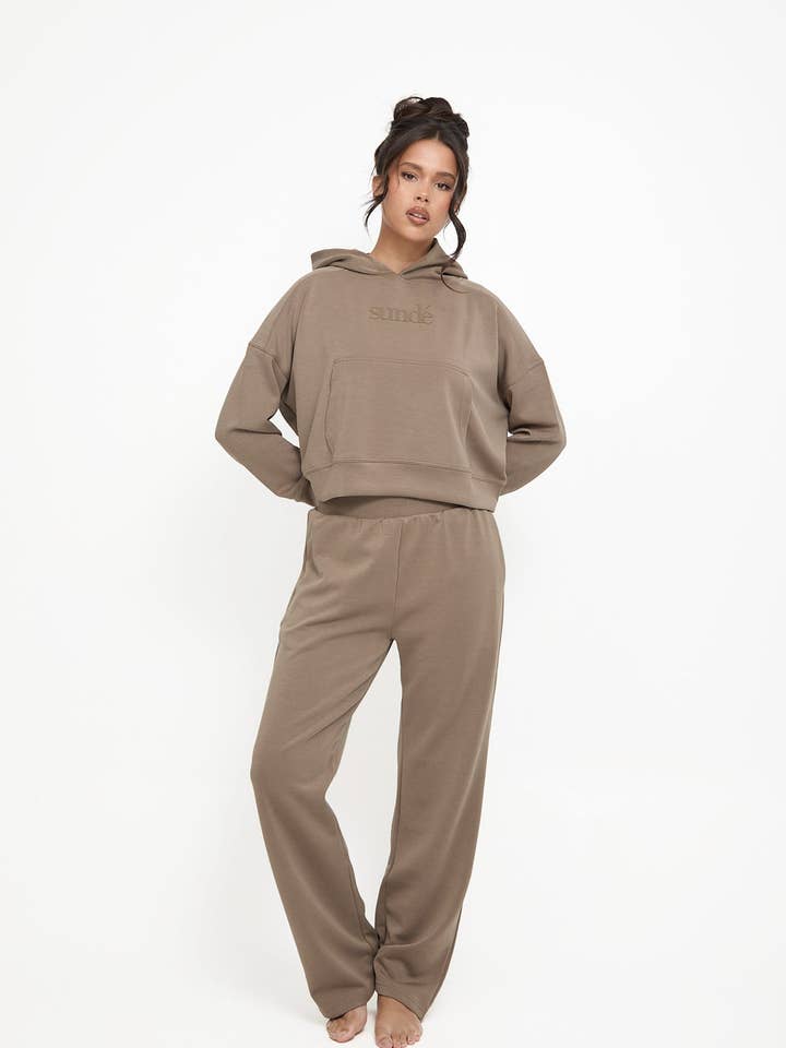 Soft Touch Lounge Flare Jogger - Mocha - Sunde for wholesale by Sunde
