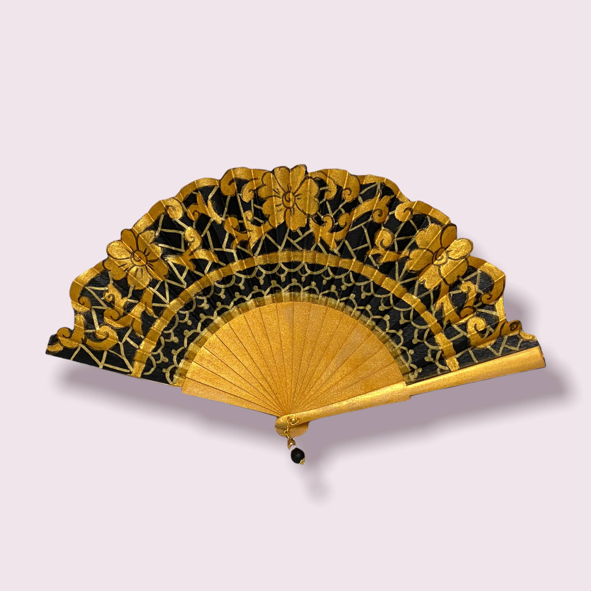 Arte e sfizio - Wholesale Handheld Folding Fan - Hand painted fans in fabric and wood17