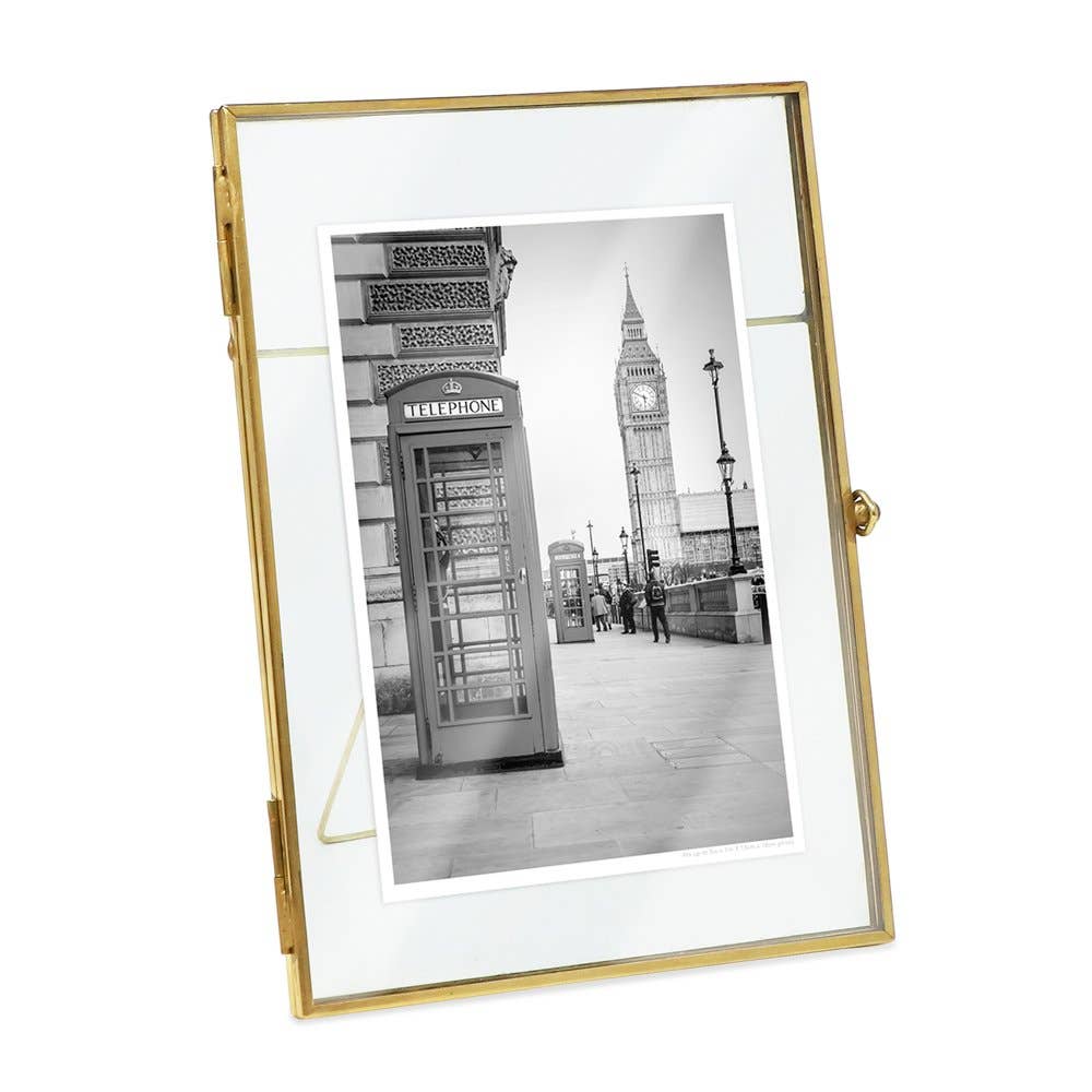 Isaac Jacobs International - Wholesale Picture Frame - Isaac Jacobs Metal Floating Photo Frame w/ Locket Bead Clasp12