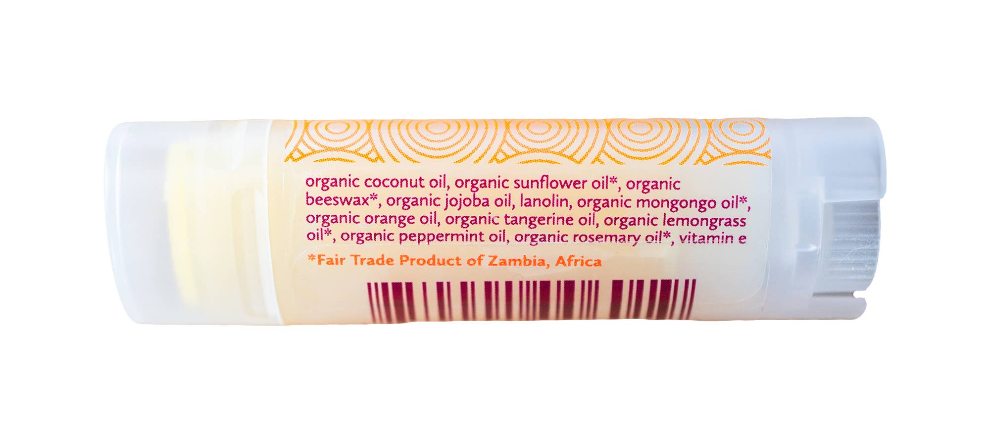 Zambeezi - Wholesale Lip Balm - Tangerine Organic Beeswax Lip Balm1