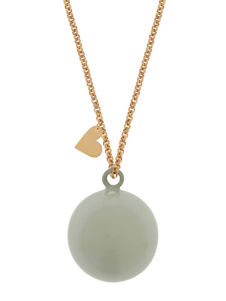 ID-595
Bola pregnancy necklace
Feline grey/mint ∅ 20 mm for wholesale by Proud MaMa