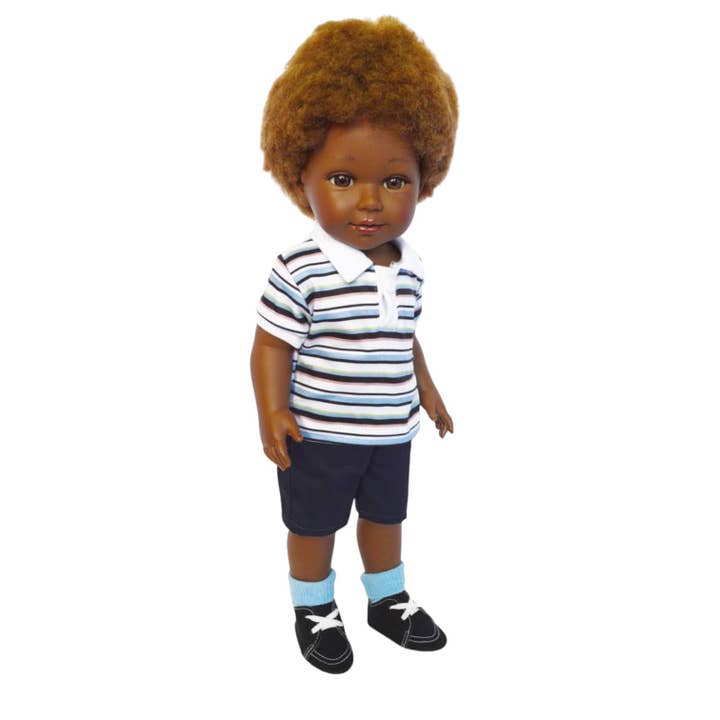 African American 18 Inch Boy Doll-Boxed for wholesale by Kennedy and Friends/ Ann Lauren Dolls/ MBD