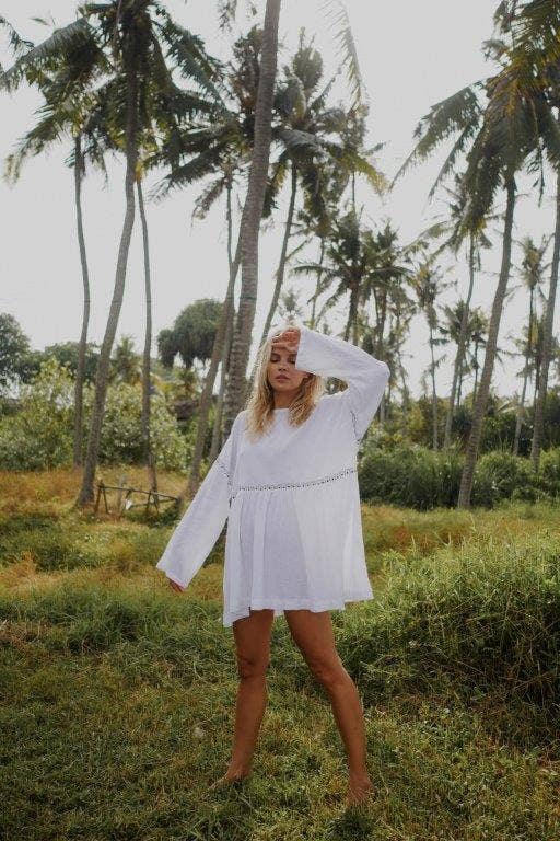 Isla Sol - Venta al por mayor Vestido - Mujer - Vestido de sol - Bird of Paradise - Blanco4