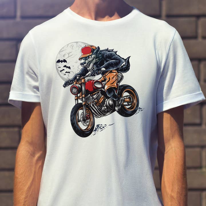 Wolf Bike Motorcycle T-Shirt for wholesale by Emogifts