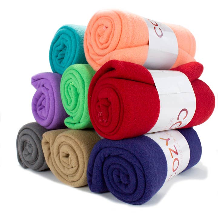 Arkwright Home - Wholesale Throw Blanket - Polar Fleece Throw Blankets (Case of 24), 50x60, Assorted