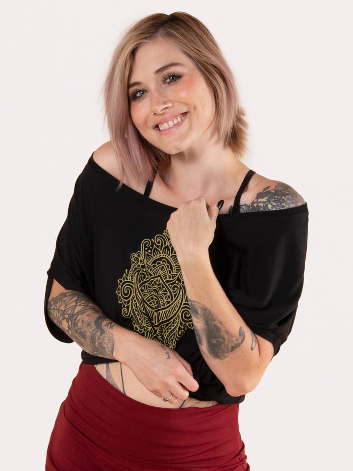 Mystical Moon Bamboo Dolman Top for wholesale by Soul Flower