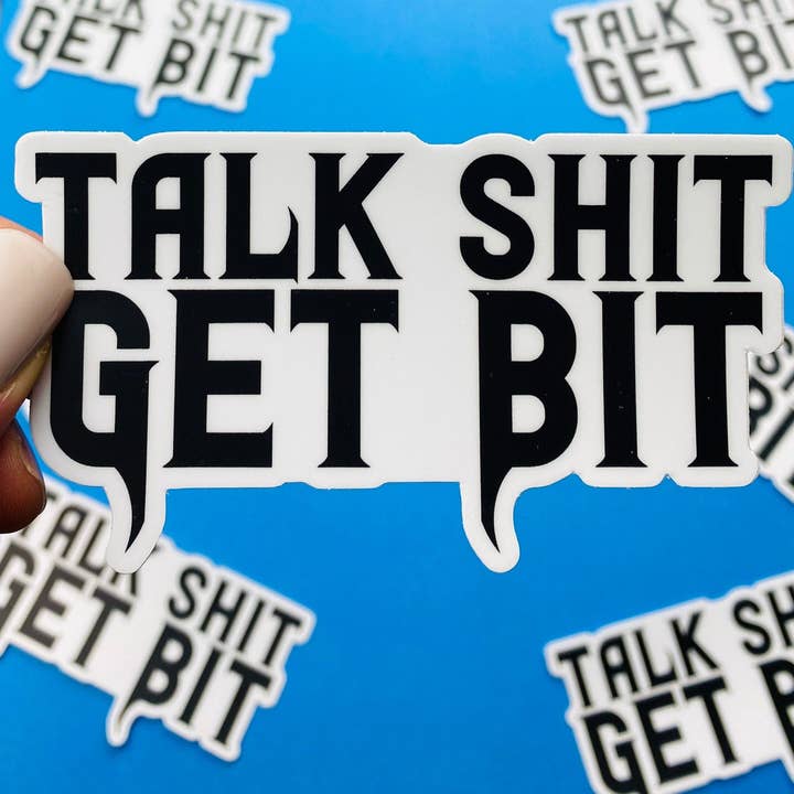 K9 Police Sticker for Handlers - Talk Shit, Get Bit Design for wholesale by Otto's Grotto