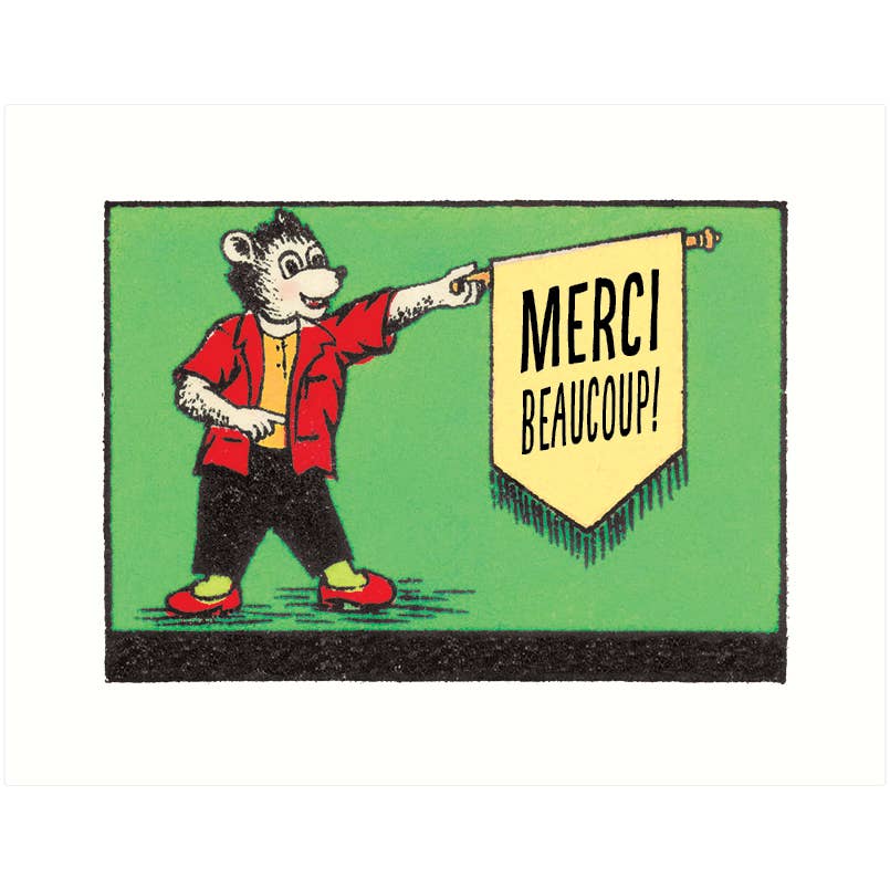 Lucca Paperworks - Wholesale Thank You Card - Merci | Thank You Greeting Card0